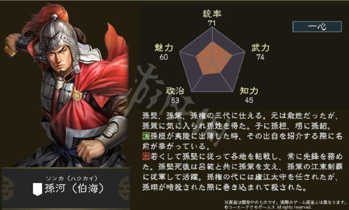 三国志14新武将能力资料图鉴汇总